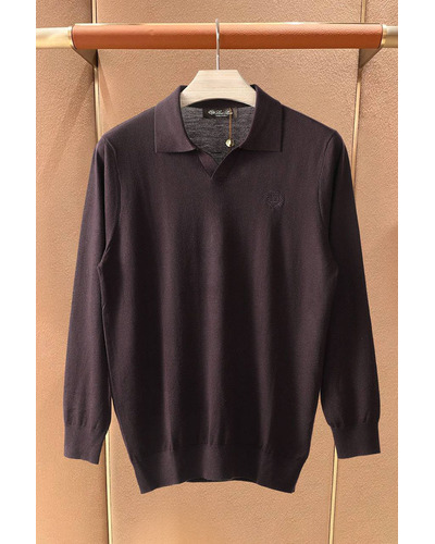Поло с длинным рукавом Loro Piana premium - Brown