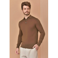Поло с длинным рукавом Loro Piana Premium - Caramel