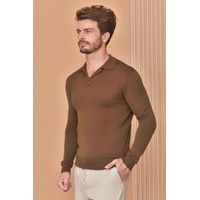 Поло с длинным рукавом Loro Piana Premium - Caramel