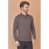 Поло с длинным рукавом Loro Piana Premium - Gray Coffee