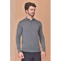 Поло с длинным рукавом Loro Piana Premium - Light Flower Gray