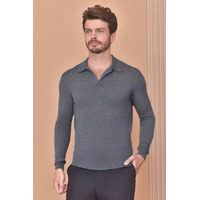 Поло с длинным рукавом Loro Piana Premium - Light Flower Gray