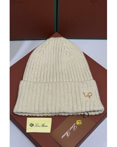 Шапка Loro Piana premium logo-embroidered - Beige
