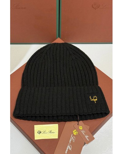 Шапка Loro Piana premium logo-embroidered - Black