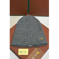 Шапка Loro Piana premium logo-embroidered - Grey