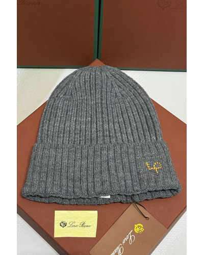 Шапка Loro Piana premium logo-embroidered - Grey