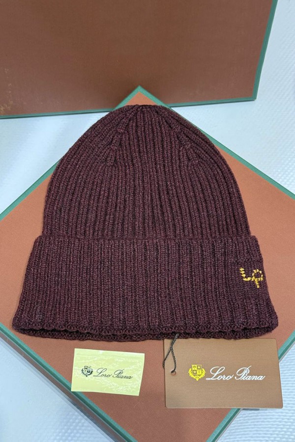 Шапка Loro Piana premium logo-embroidered - Red