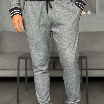 Спортивные штаны Loro Piana logo-embroidered - Blue / Grey