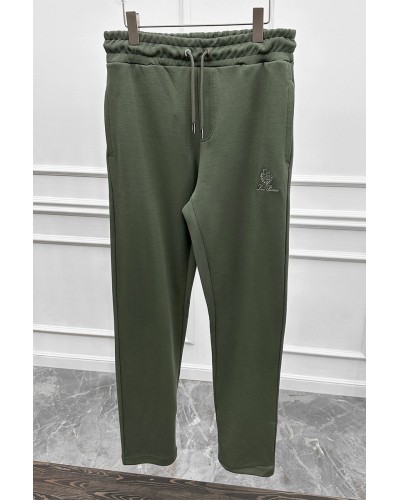 Спортивные штаны Loro Piana logo-embroidered - Green