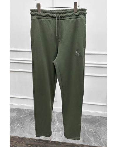 Спортивные штаны Loro Piana logo-embroidered - Green