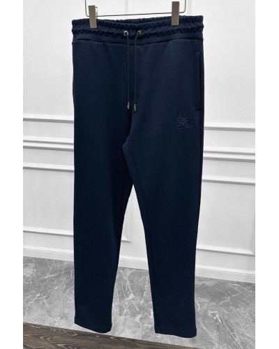 Спортивные штаны Loro Piana logo-embroidered - Navy