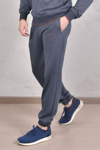 Спортивные штаны Loro Piana Premium signature logo - Denim Blue