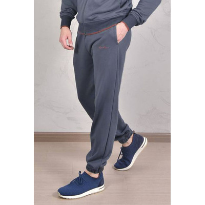 Спортивные штаны Loro Piana Premium signature logo - Denim Blue