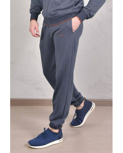 Спортивные штаны Loro Piana Premium signature logo - Denim Blue