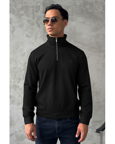 Утеплённая кофта Loro Piana zip-neck - Black