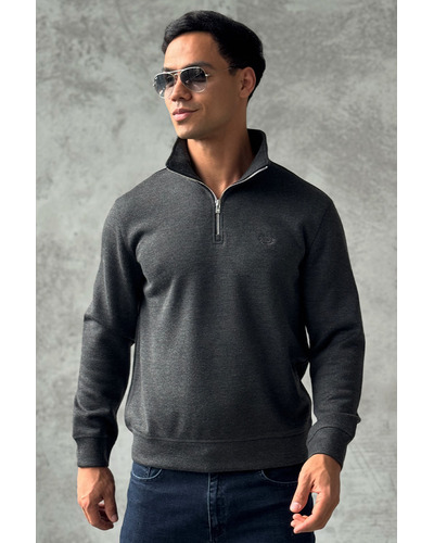 Утеплённая кофта Loro Piana zip-neck - Grey