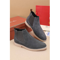 Замшевые ботинки с мехом Loro Piana