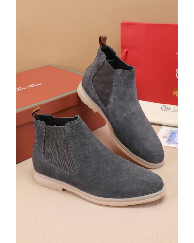 Замшевые ботинки с мехом Loro Piana