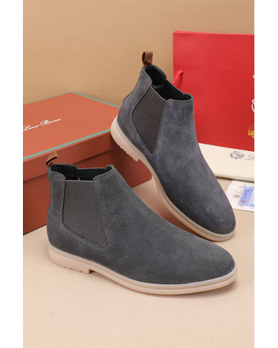 Замшевые ботинки с мехом Loro Piana