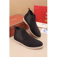 Замшевые ботинки с мехом Loro Piana