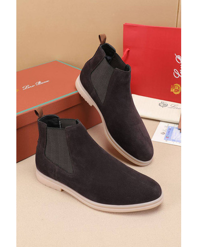 Замшевые ботинки с мехом Loro Piana