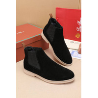 Замшевые ботинки с мехом Loro Piana