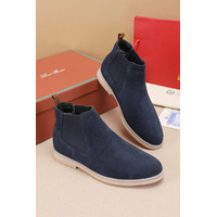 Замшевые ботинки с мехом Loro Piana