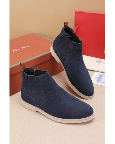 Замшевые ботинки с мехом Loro Piana