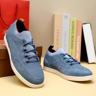 Замшевые кроссовки Loro Piana Soho Walk - Blue