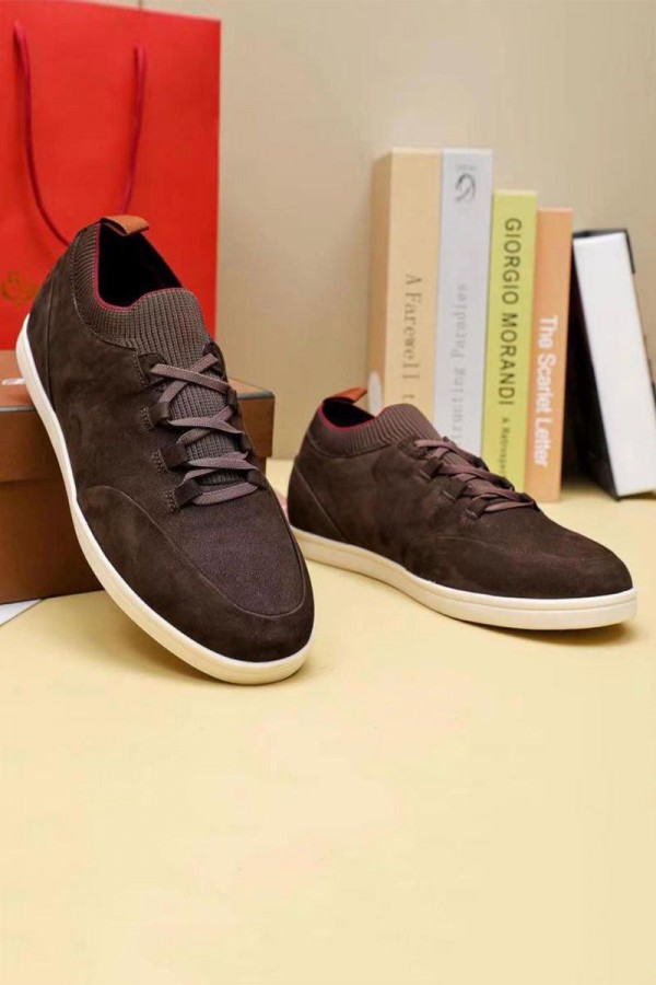 Замшевые кроссовки Loro Piana Soho Walk - Brown
