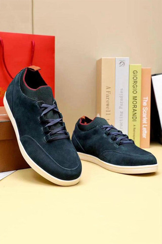 Замшевые кроссовки Loro Piana Soho Walk - Navy