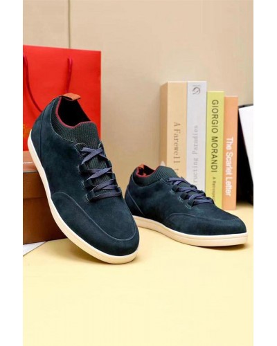 Замшевые кроссовки Loro Piana Soho Walk - Navy