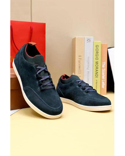 Замшевые кроссовки Loro Piana Soho Walk - Navy