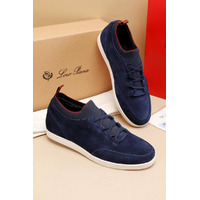 Замшевые кроссовки Loro Piana Soho Walk - Navy
