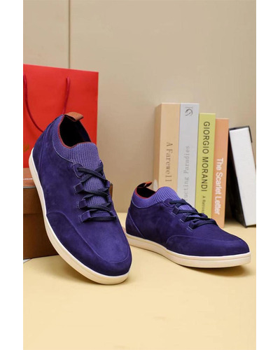 Замшевые кроссовки Loro Piana Soho Walk - Purple