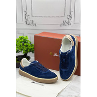 Замшевые кроссовки Loro Piana Tennis Walk - Navy