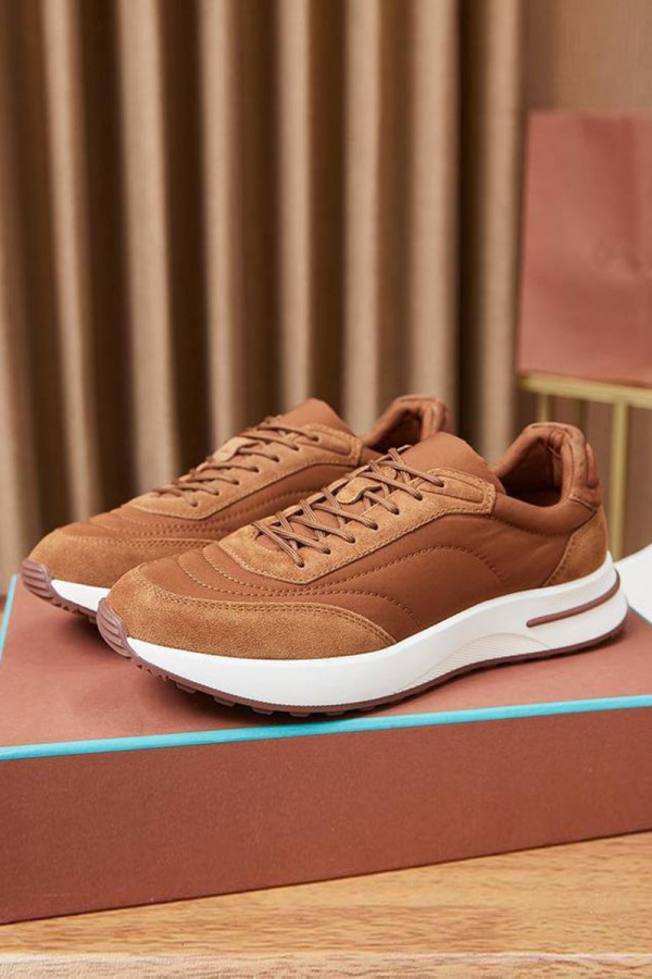 Замшевые кроссовки Loro Piana Week End Walk - Brown