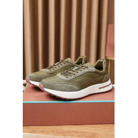 Замшевые кроссовки Loro Piana Week End Walk - Green