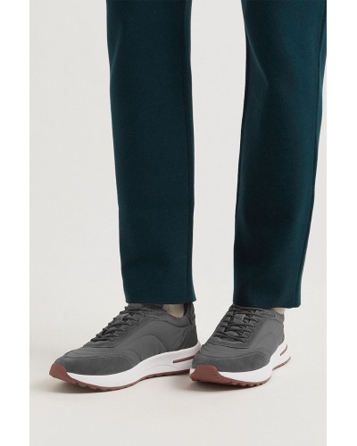 Замшевые кроссовки Loro Piana Week End Walk - Grey