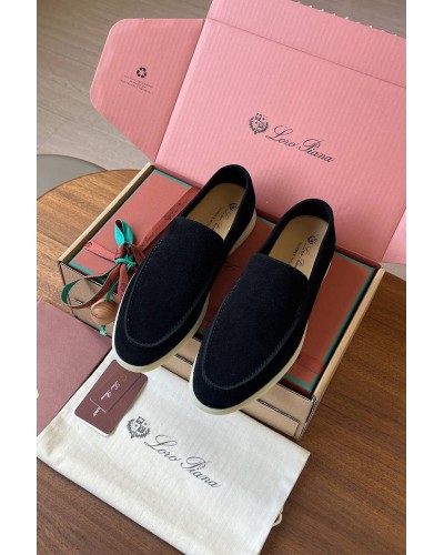 Замшевые лоферы Loro Piana Premium - Black