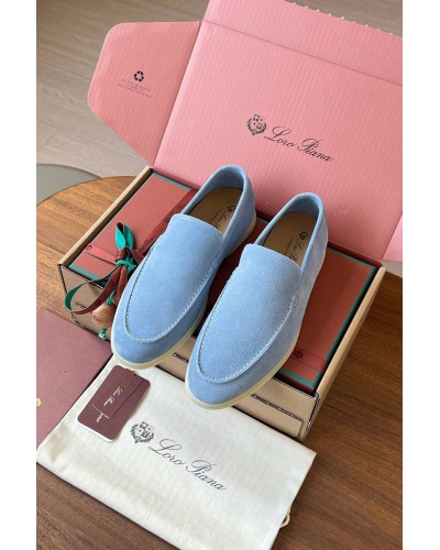 Замшевые лоферы Loro Piana Premium - Blue