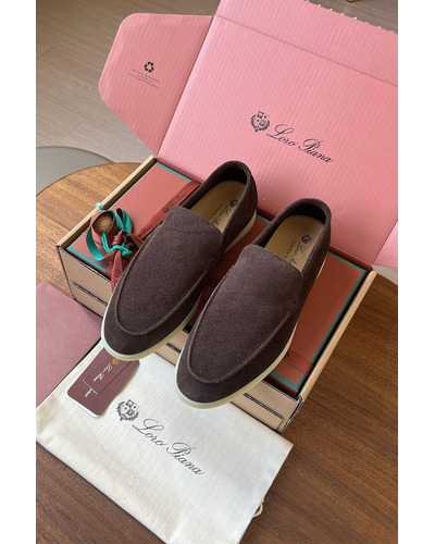 Замшевые лоферы Loro Piana Premium - Brown