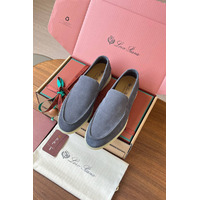 Замшевые лоферы Loro Piana Premium - Grey
