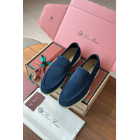 Замшевые лоферы Loro Piana Premium - Navy