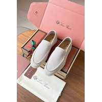 Замшевые лоферы Loro Piana Premium - White