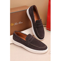 Замшевые лоферы Loro Piana Summer Walk - Brown