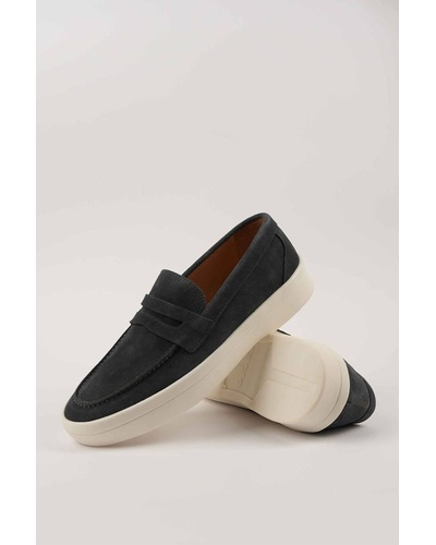 Замшевые лоферы Loro Piana Summer Walk - Grey