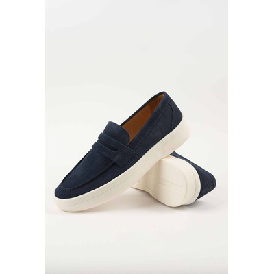 Замшевые лоферы Loro Piana Summer Walk - Navy