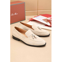 Замшевые лоферы Loro Piana tassel - Beige