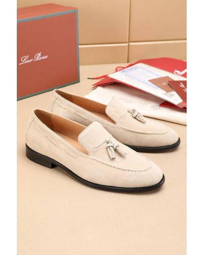 Замшевые лоферы Loro Piana tassel - Beige